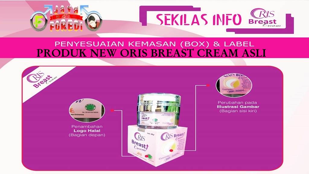 New Kemasan Oris Breast Cream Asli